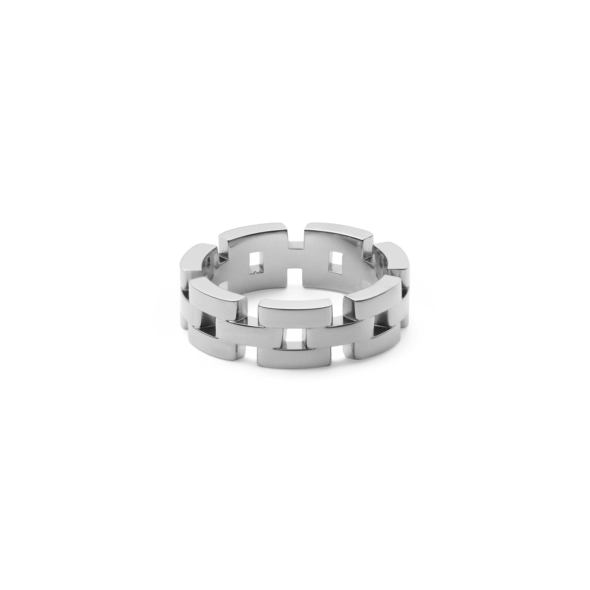 3-Link Ring Silver