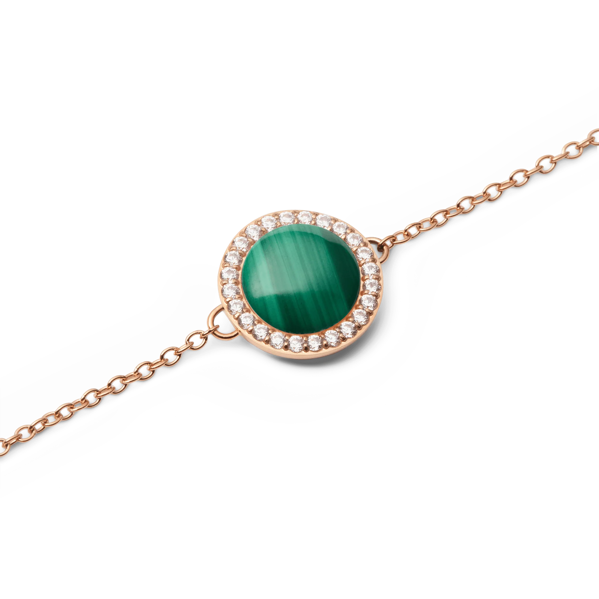 Audrey Bracelet Malachite Rose Gold - Image 3
