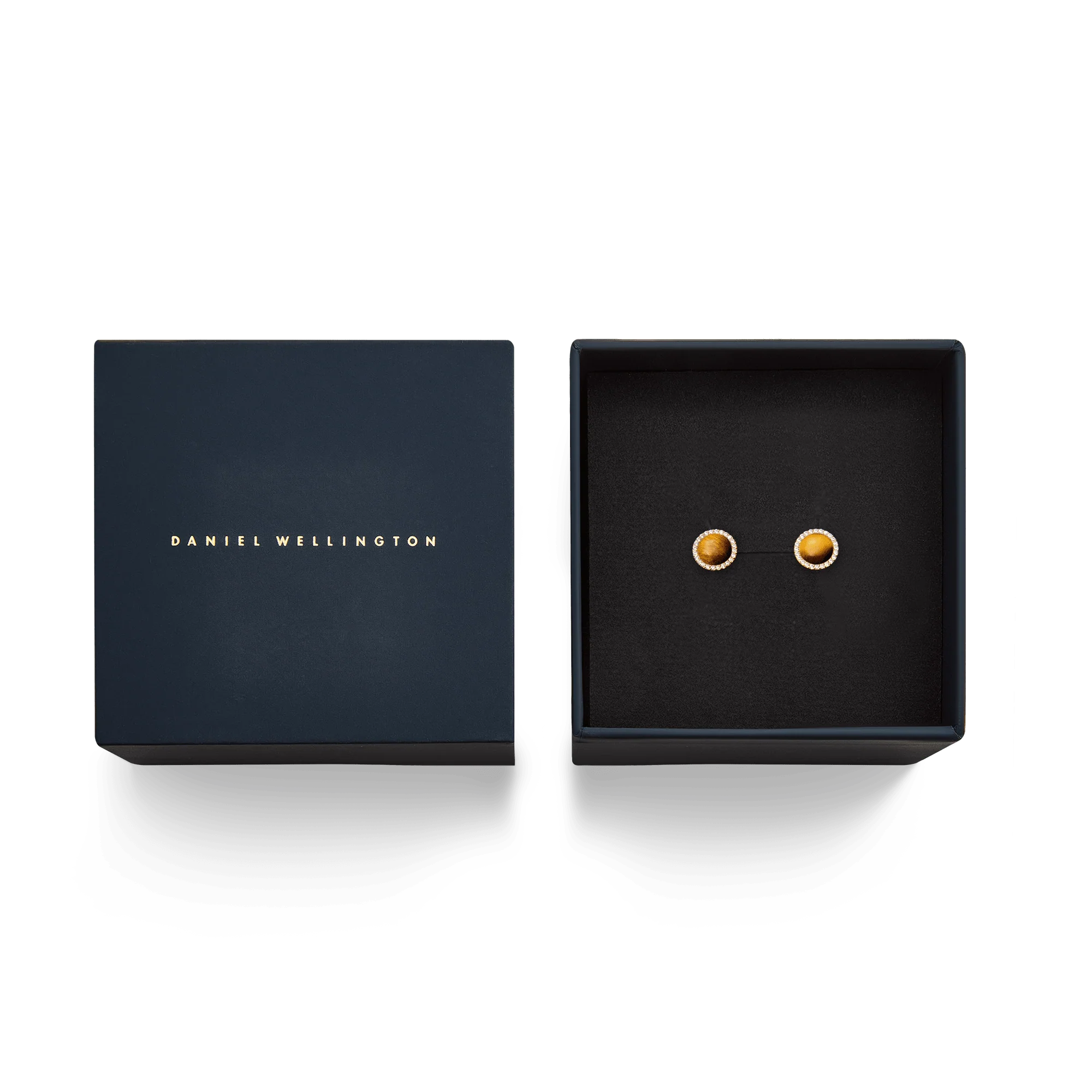 Audrey Earrings Tiger Eye Rose Gold - Image 5