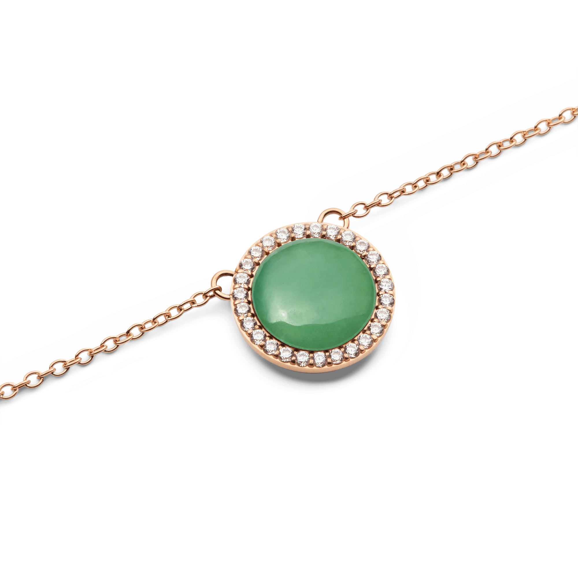 Audrey Necklace Jade Rose Gold - Image 3