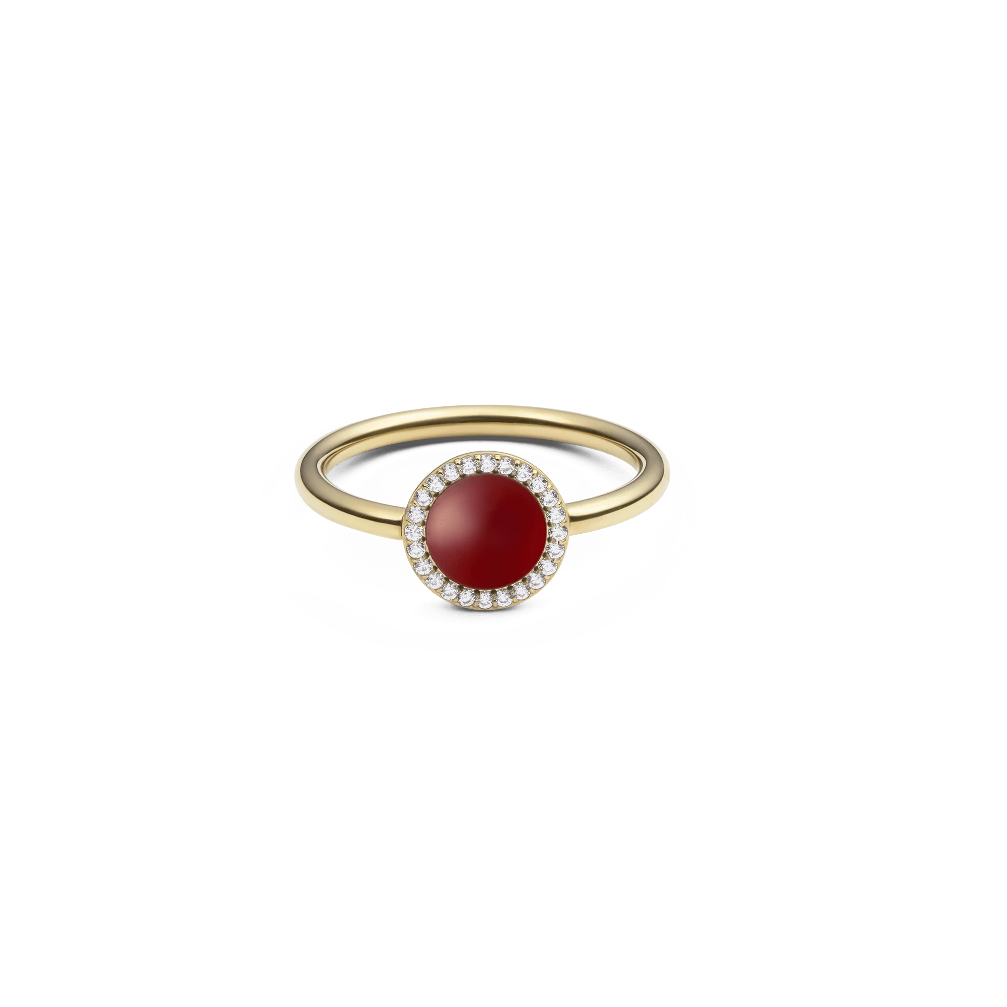 Audrey Ring Red Agathe Gold