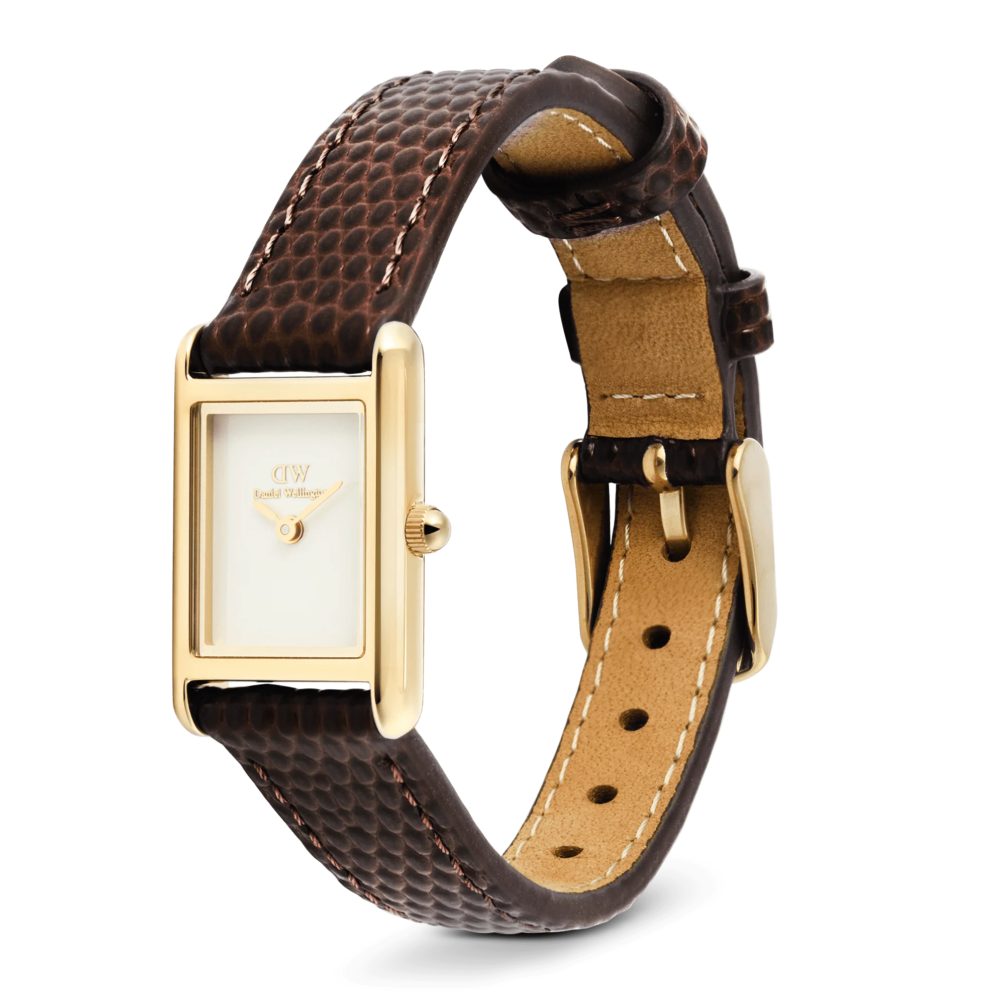 Bound Mini Dark Brown Lizard Gold - Image 4