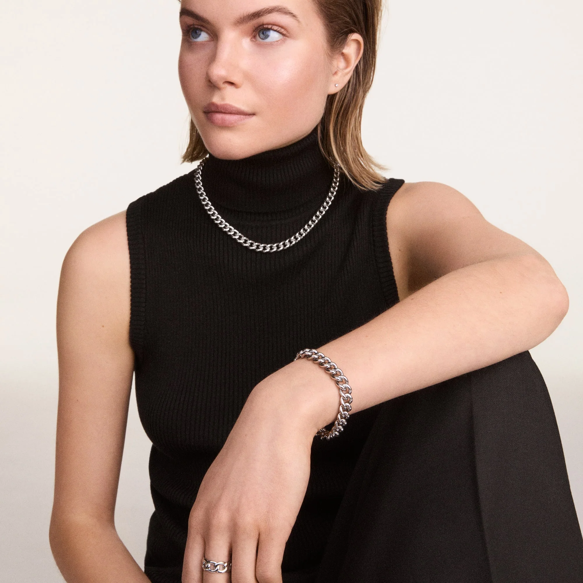 Chunky Chain Ring Silver - Image 2