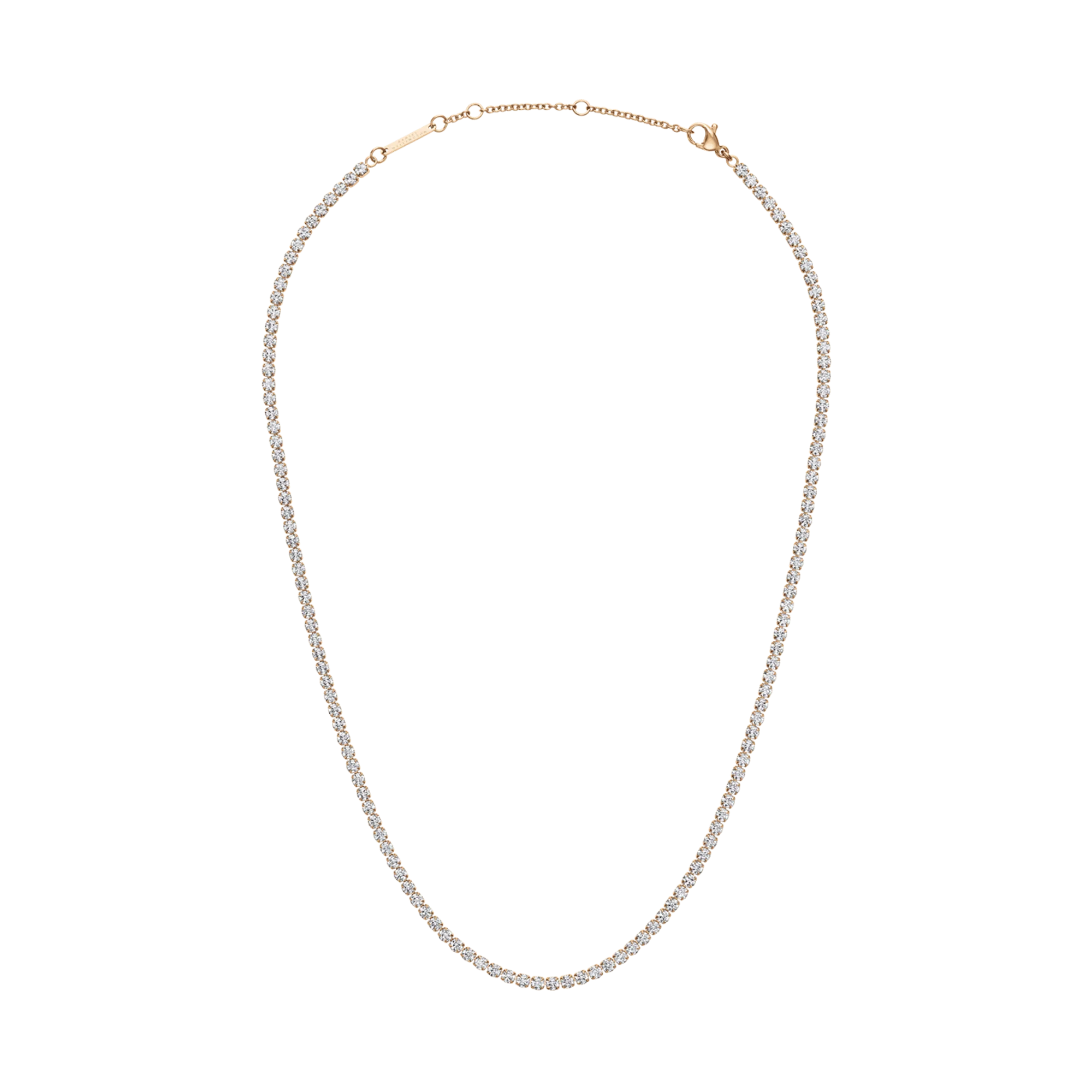 Classic Tennis Necklace Rose Gold