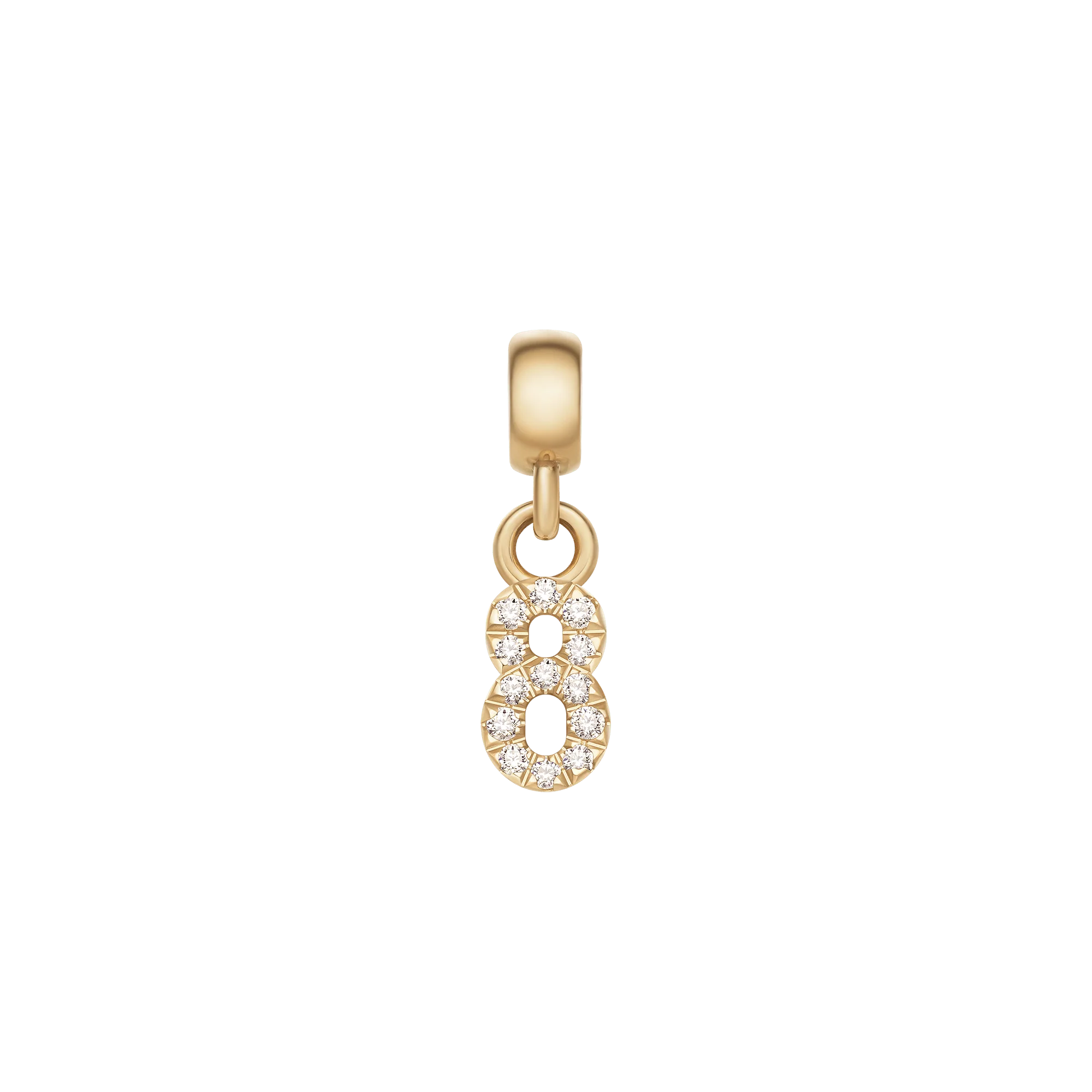 Crystal Number Charm Gold - Image 2
