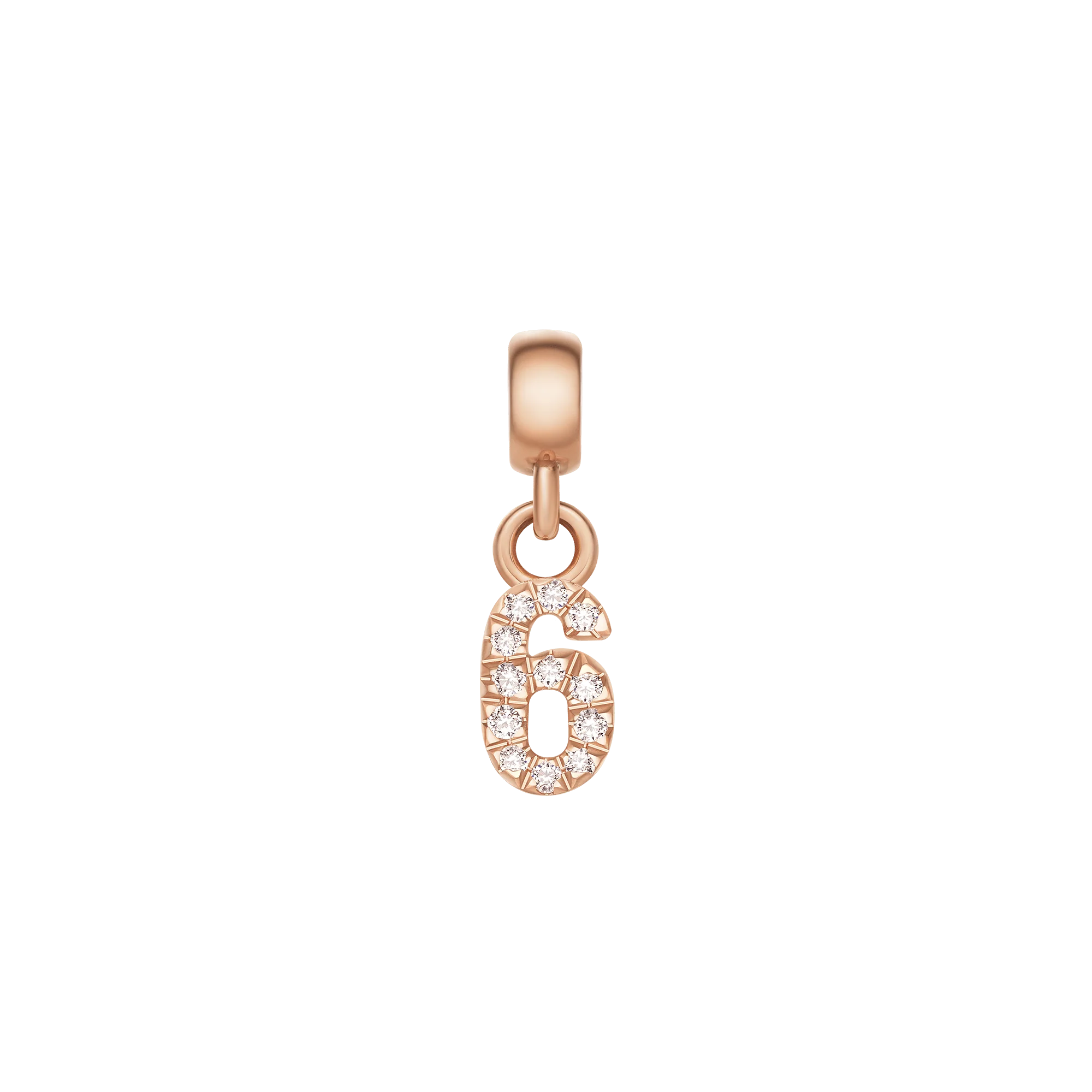 Crystal Number Charm Rose Gold - Image 6