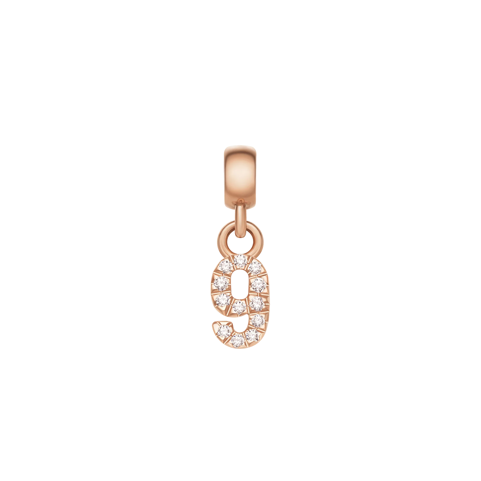 Crystal Number Charm Rose Gold - Image 9
