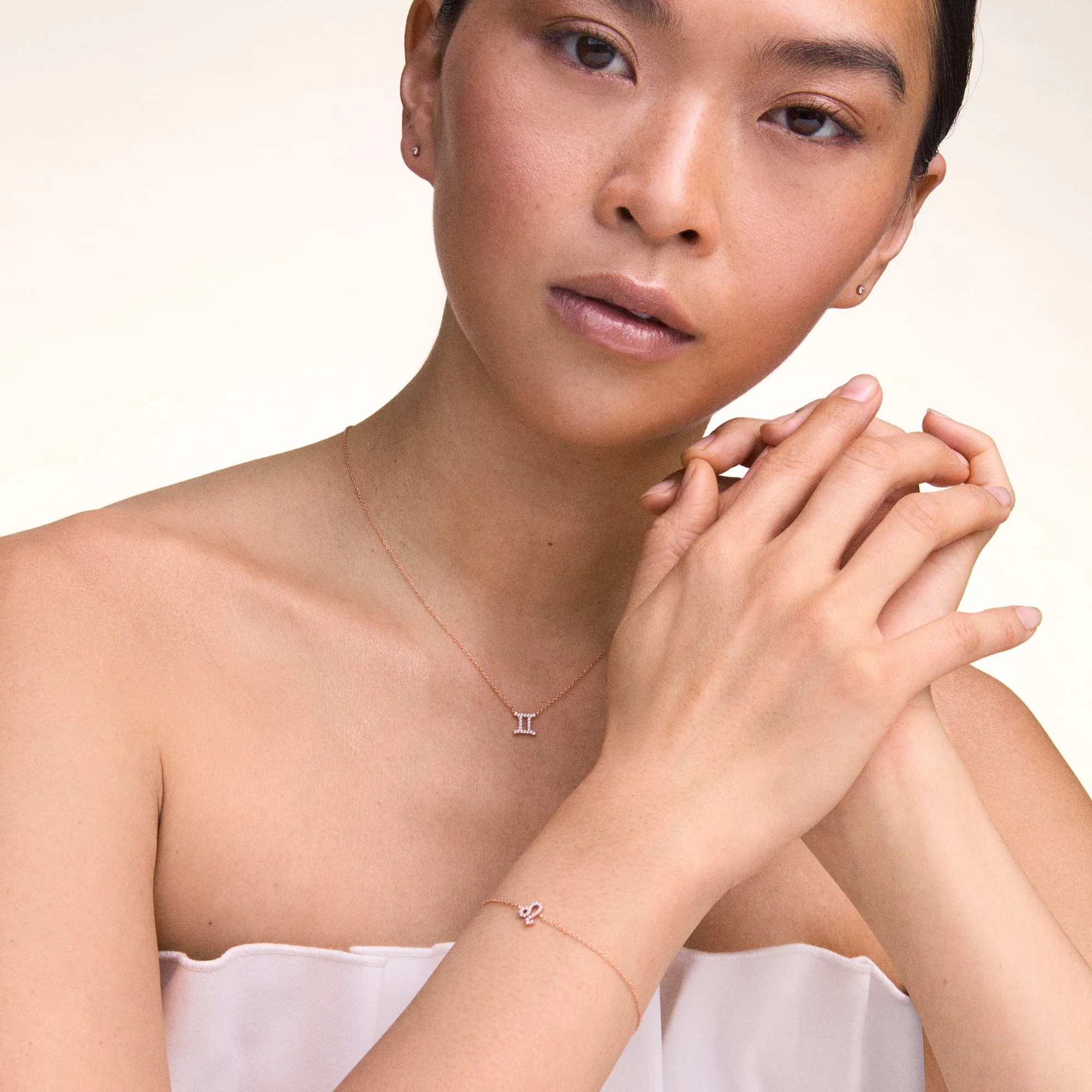 Crystal Zodiac Chain Bracelet Rose Gold - Image 31