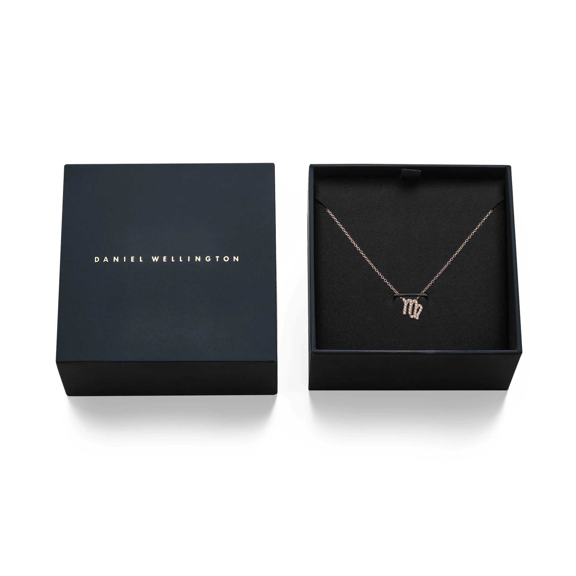 Crystal Zodiac Chain Necklace Rose Gold - Image 29