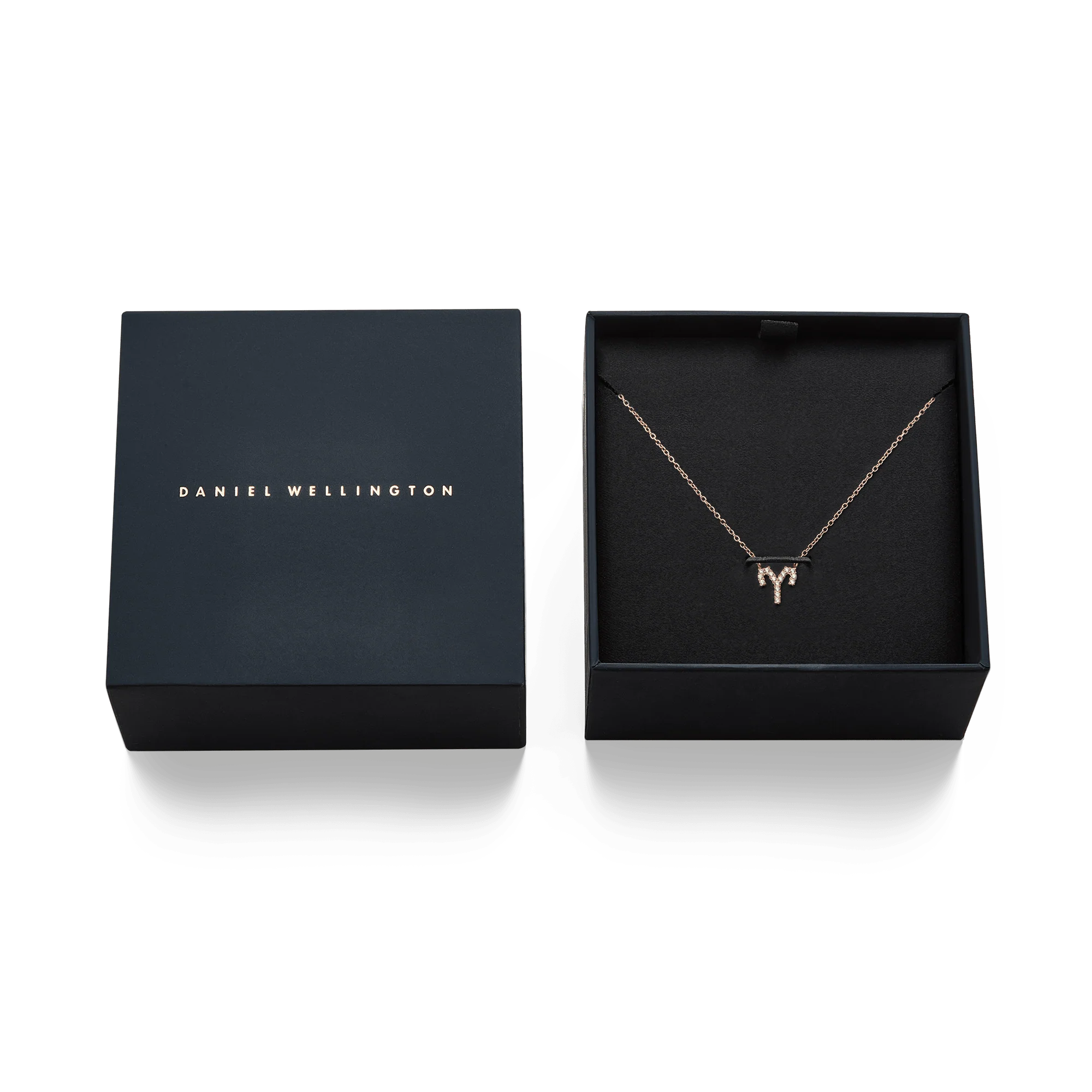 Crystal Zodiac Chain Necklace Rose Gold - Image 49
