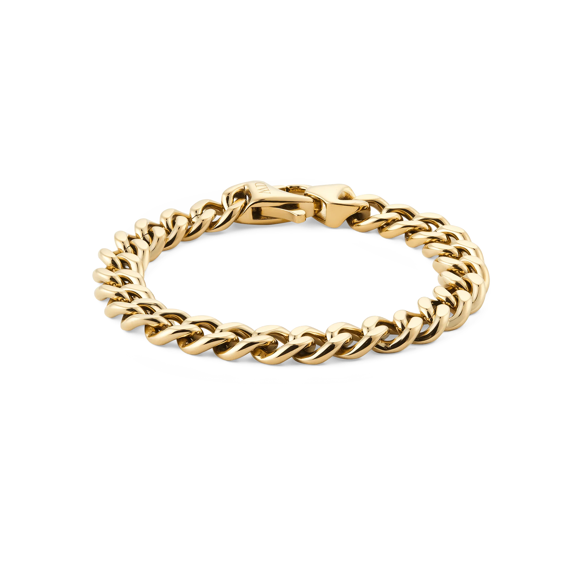 Ellipse Cuban Chain Bracelet Gold