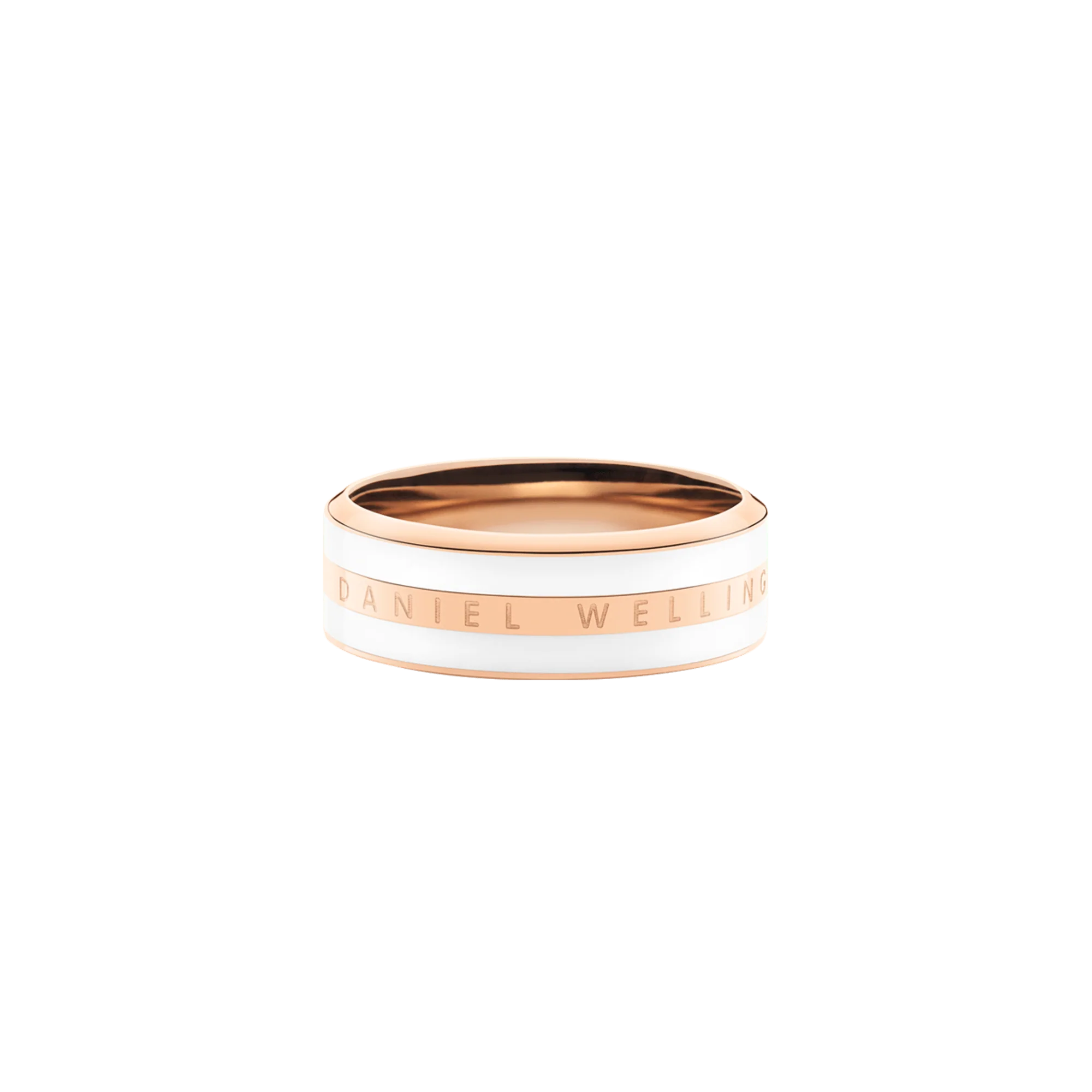 Emalie Ring Satin White Rose Gold - Image 3