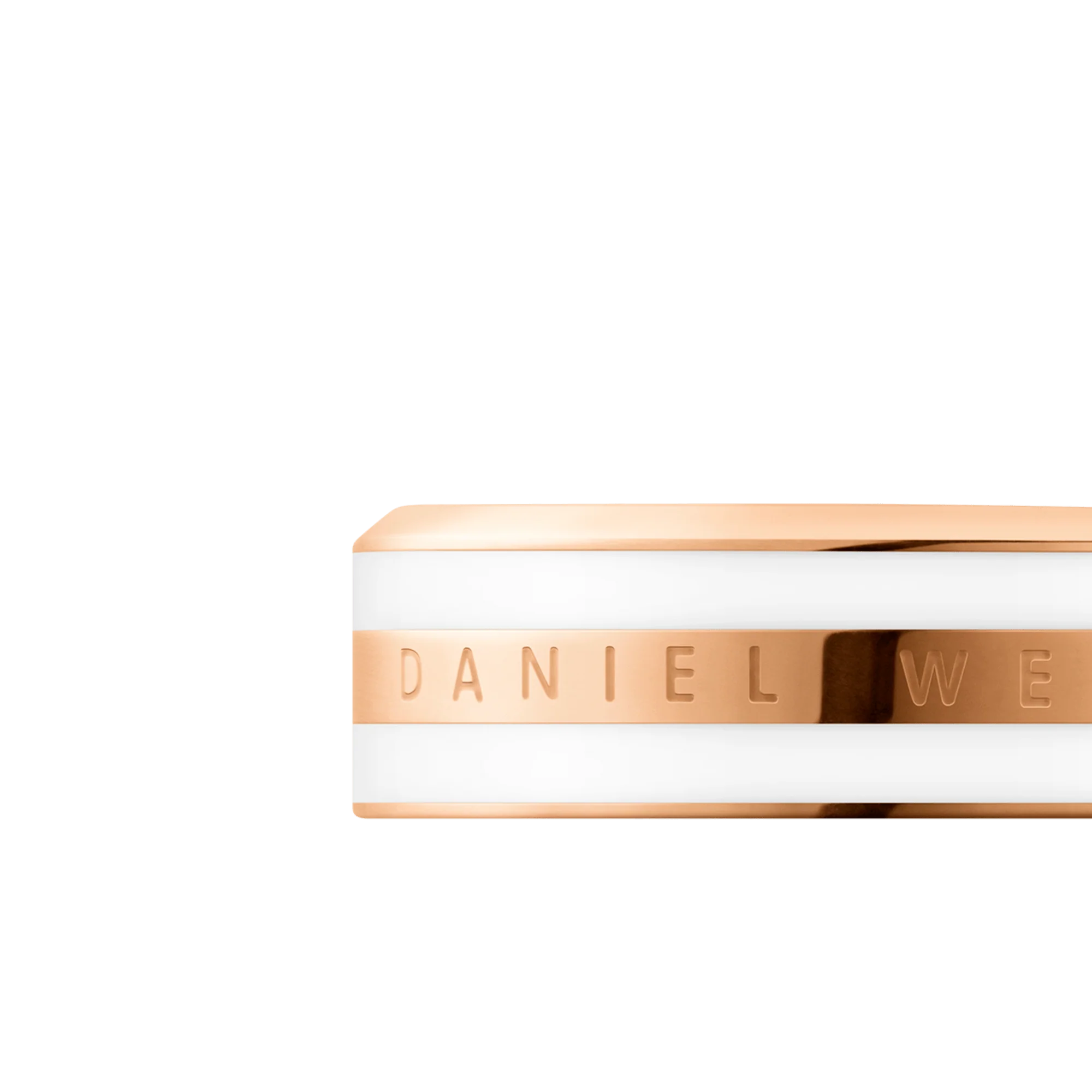 Emalie Ring Satin White Rose Gold - Image 4