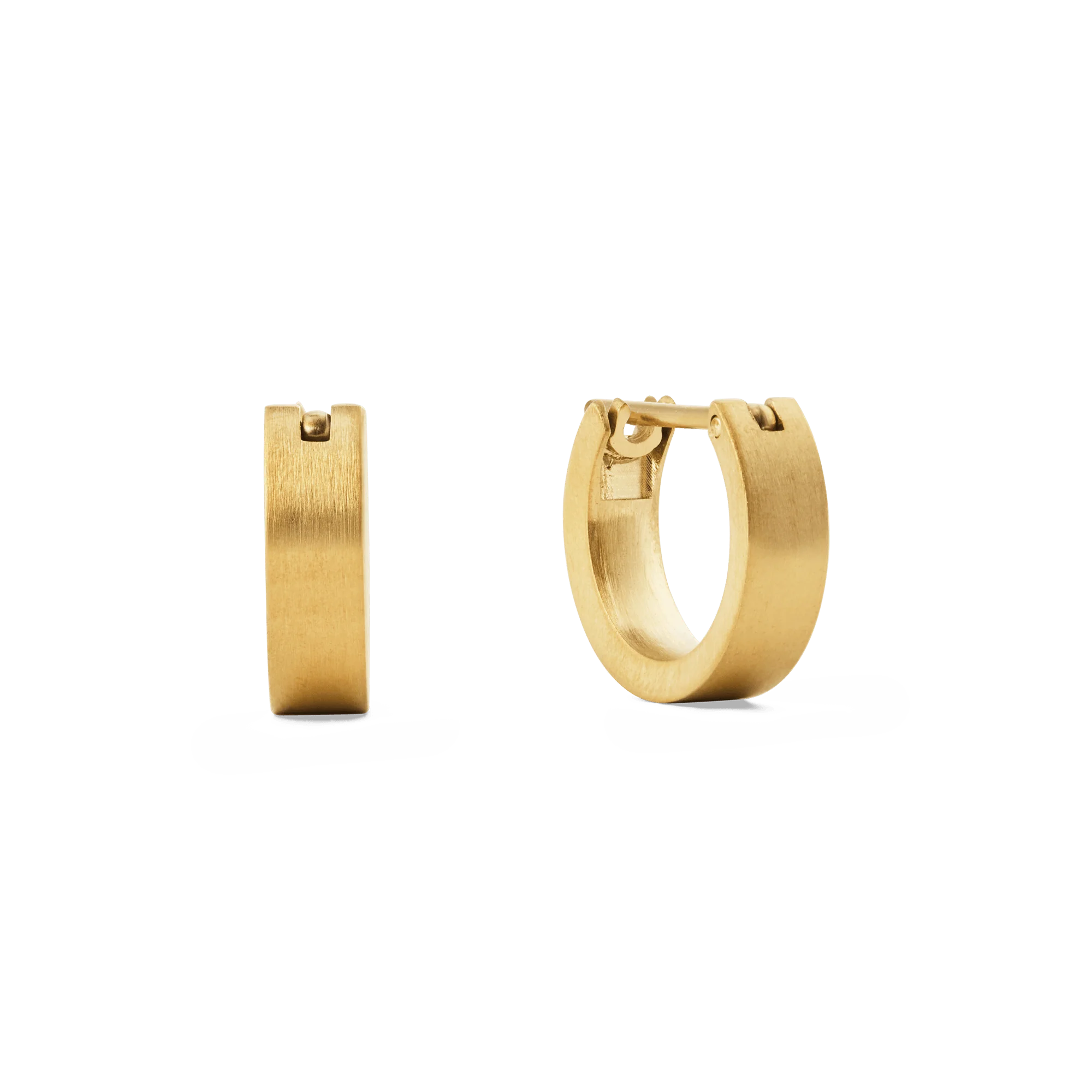 Line Earrings Brushed Gold 3.5mm