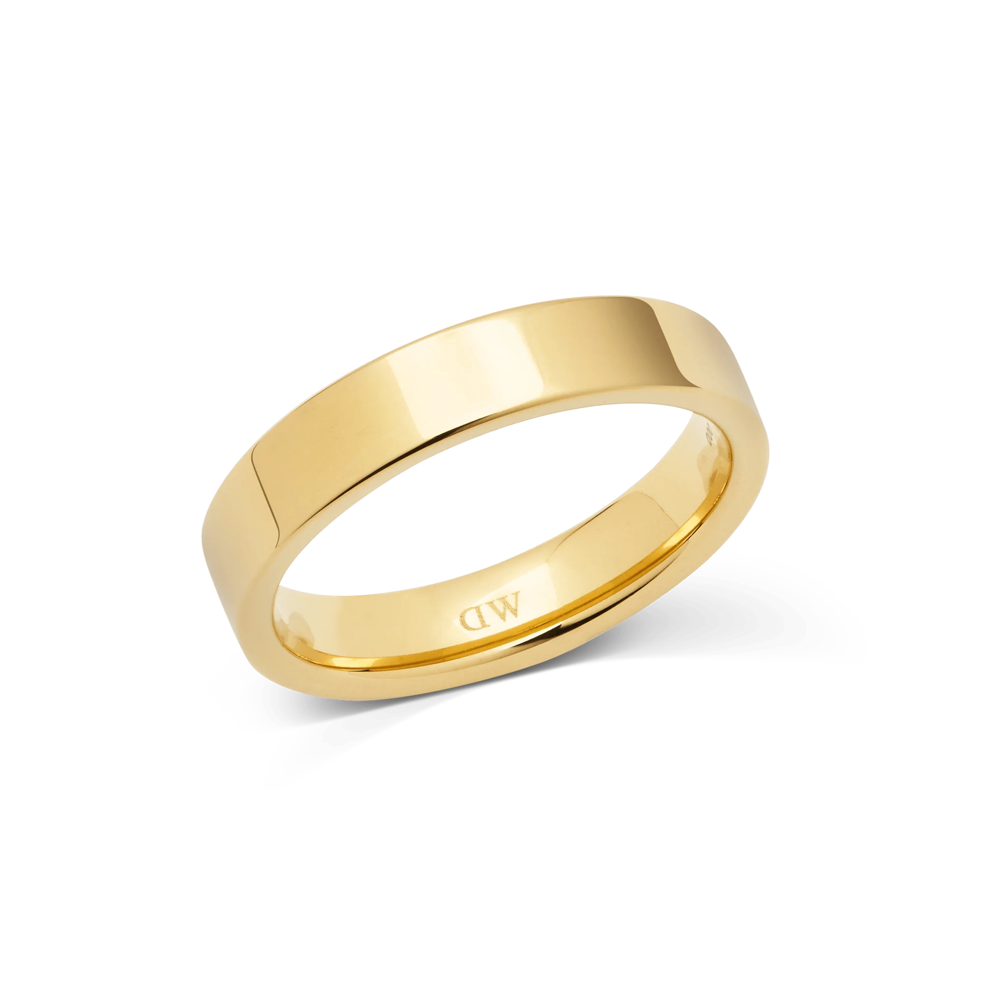 Line Ring Polished Gold 4.5mm