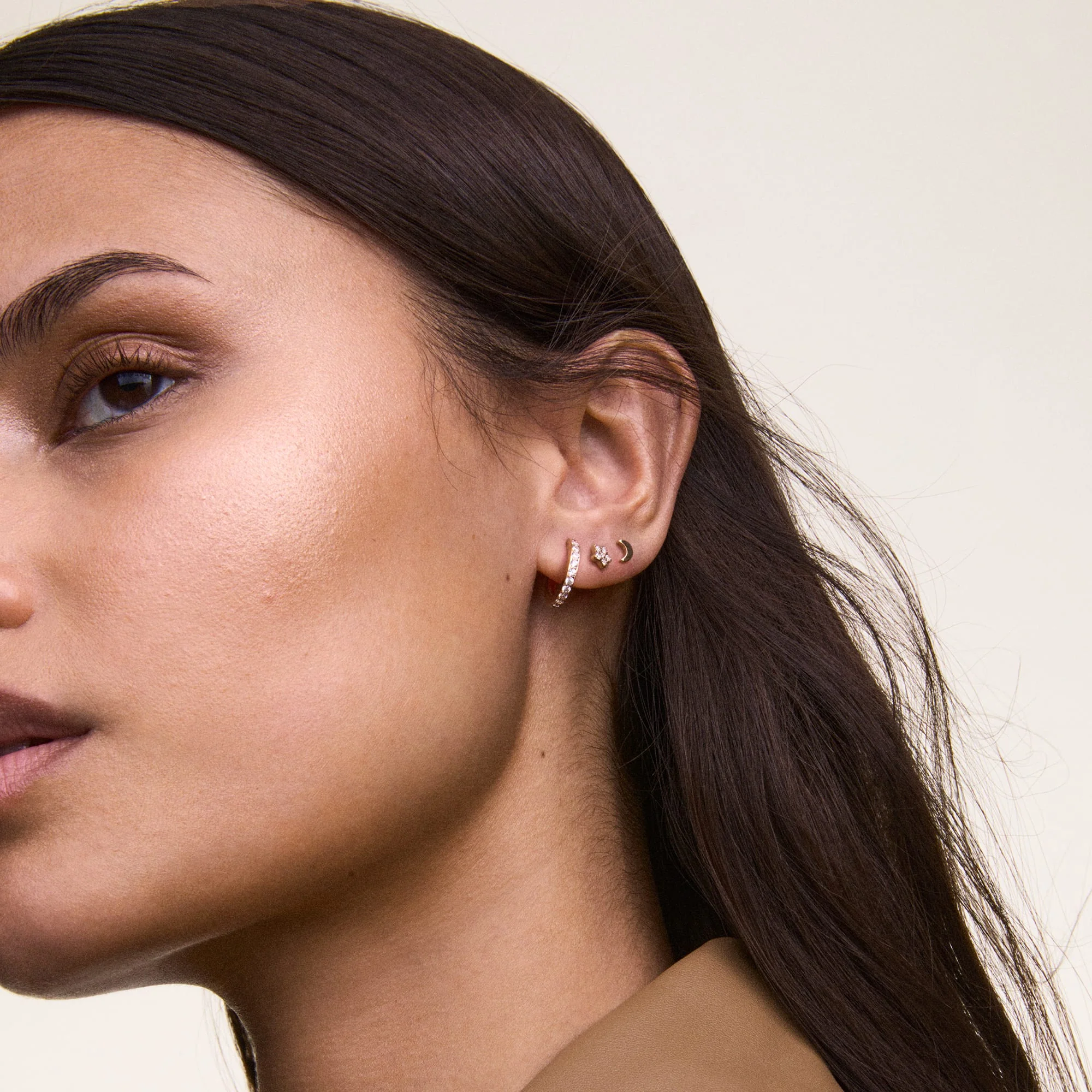 Moon Stud Rose Gold - Image 2