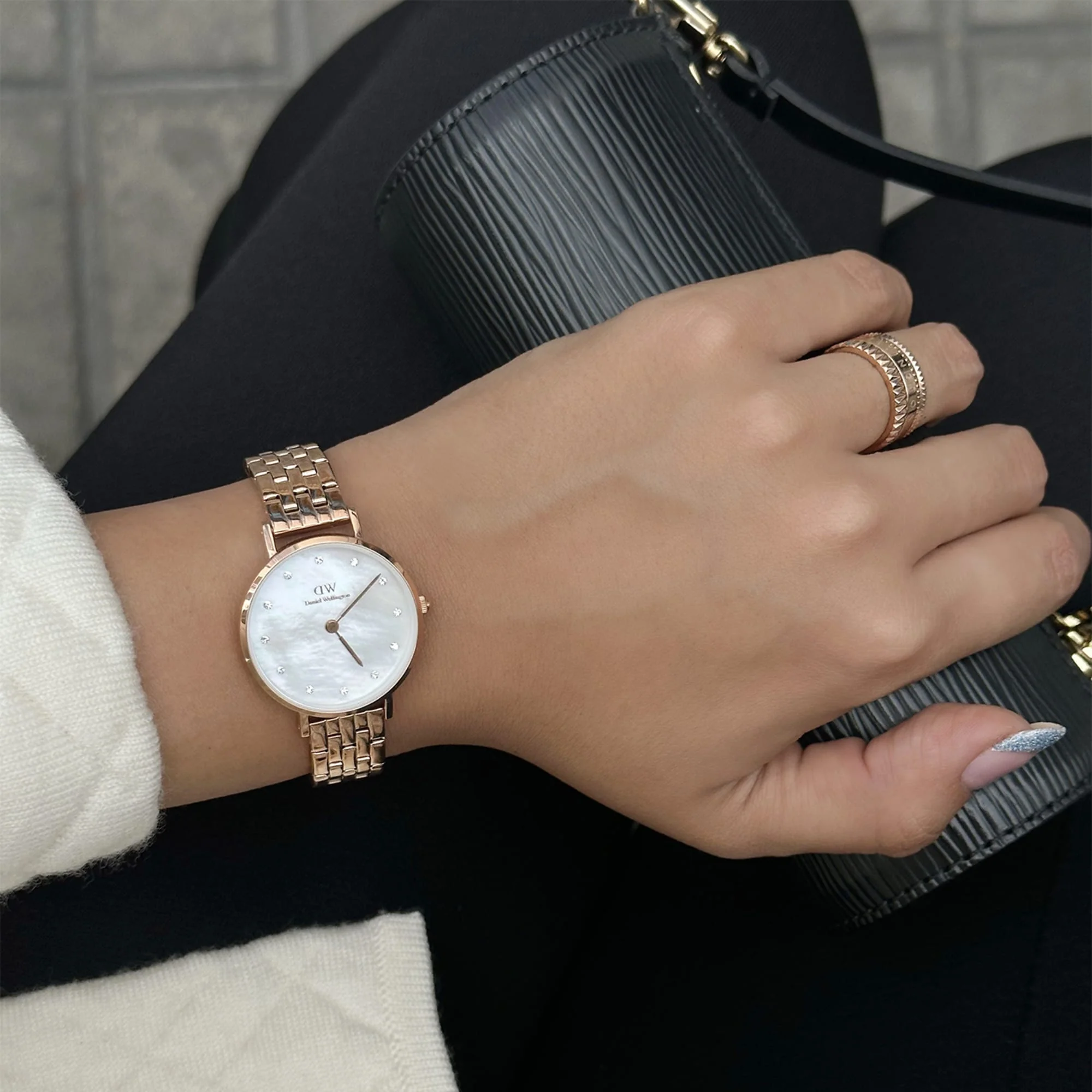 Petite Lumine 5 Link Melrose White MoP Rose Gold - Image 2